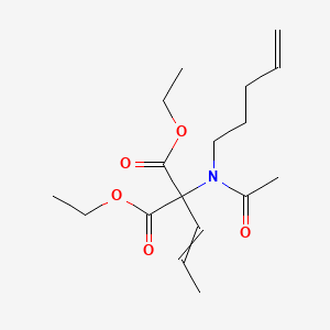 Diethyl [acetyl(pent-4-en-1-yl)amino](prop-1-en-1-yl)propanedioate