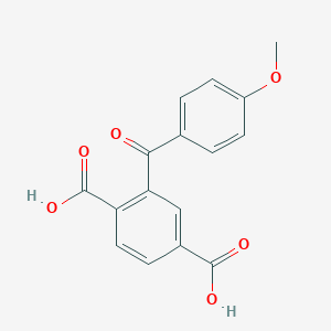 molecular formula C16H12O6 B14228061 2-(4-Methoxybenzoyl)benzene-1,4-dicarboxylic acid CAS No. 618120-26-6