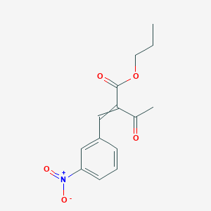 molecular formula C14H15NO5 B1422807 Propyl 2-[(3-nitrophenyl)methylidene]-3-oxobutanoate CAS No. 77888-04-1