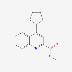 molecular formula C16H17NO2 B14228070 Methyl 4-cyclopentylquinoline-2-carboxylate CAS No. 753487-54-6