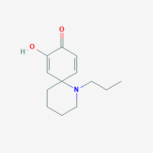 molecular formula C13H19NO2 B14228101 8-Hydroxy-1-propyl-1-azaspiro[5.5]undeca-7,10-dien-9-one CAS No. 522633-54-1