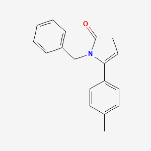 2H-Pyrrol-2-one, 1,3-dihydro-5-(4-methylphenyl)-1-(phenylmethyl)-