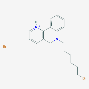 molecular formula C18H22Br2N2 B14228117 6-(6-Bromohexyl)-5,6-dihydrobenzo[h][1,6]naphthyridin-1-ium bromide CAS No. 512179-43-0