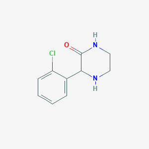 molecular formula C10H11ClN2O B1422813 3-(2-Chlorophenyl)piperazin-2-one CAS No. 1246549-31-4