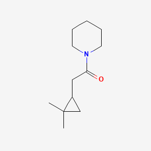 molecular formula C12H21NO B14228132 Piperidine, 1-[(2,2-dimethylcyclopropyl)acetyl]- CAS No. 827574-06-1