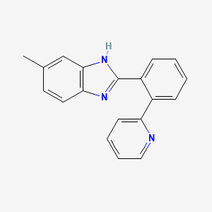 molecular formula C19H15N3 B14228149 1H-Benzimidazole, 5-methyl-2-[2-(2-pyridinyl)phenyl]- CAS No. 824394-99-2