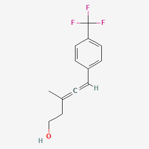 molecular formula C13H13F3O B14228169 3-Methyl-5-[4-(trifluoromethyl)phenyl]penta-3,4-dien-1-ol CAS No. 825628-00-0