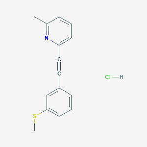 2-Methyl-6-[2-(3-methylsulfanylphenyl)ethynyl]pyridine;hydrochloride