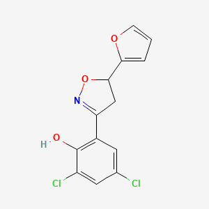 2,4-Dichloro-6-[5-(furan-2-yl)-1,2-oxazolidin-3-ylidene]cyclohexa-2,4-dien-1-one