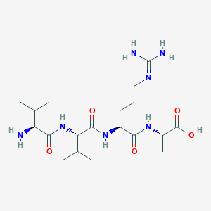 molecular formula C19H37N7O5 B14228195 L-Valyl-L-valyl-N~5~-(diaminomethylidene)-L-ornithyl-L-alanine CAS No. 798541-26-1