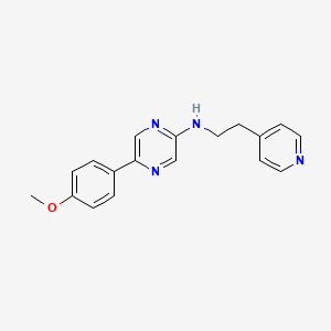 Pyrazinamine, 5-(4-methoxyphenyl)-N-[2-(4-pyridinyl)ethyl]-