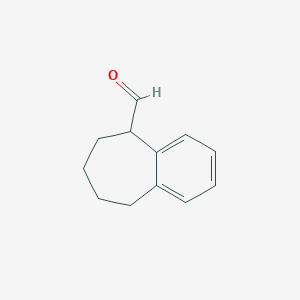 molecular formula C12H14O B1422824 6,7,8,9-tetrahydro-5H-benzo[7]annulene-5-carbaldehyde CAS No. 91495-46-4