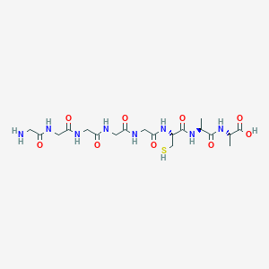 molecular formula C19H32N8O9S B14228251 Glycylglycylglycylglycylglycyl-L-cysteinyl-L-alanyl-L-alanine CAS No. 824430-55-9