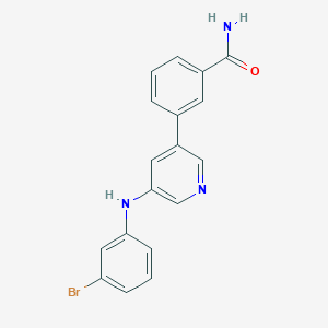 molecular formula C18H14BrN3O B14228253 Benzamide, 3-[5-[(3-bromophenyl)amino]-3-pyridinyl]- CAS No. 821784-36-5