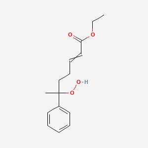 Ethyl 6-hydroperoxy-6-phenylhept-2-enoate