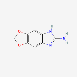 molecular formula C8H7N3O2 B1422826 5H-1,3-Dioxolo[4,5-f]benzimidazol-6-amine CAS No. 24370-21-6