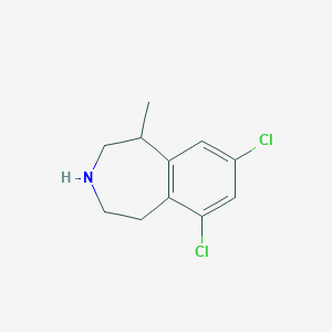 molecular formula C11H13Cl2N B14228285 7,9-dichloro-5-methyl-2,3,4,5-tetrahydro-1H-3-benzazepine CAS No. 824430-66-2