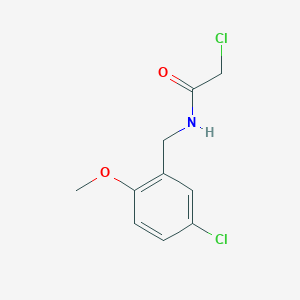 molecular formula C10H11Cl2NO2 B1422829 2-chloro-N-[(5-chloro-2-methoxyphenyl)methyl]acetamide CAS No. 1225915-88-7