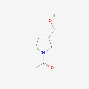 molecular formula C7H13NO2 B1422830 1-(3-Hydroxymethyl-pyrrolidin-1-yl)-ethanone CAS No. 191347-96-3