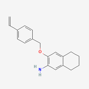 molecular formula C19H21NO B14228306 3-[(4-Ethenylphenyl)methoxy]-5,6,7,8-tetrahydronaphthalen-2-amine CAS No. 827022-73-1