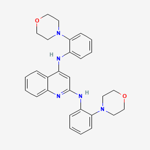 molecular formula C29H31N5O2 B14228323 N~2~,N~4~-Bis[2-(morpholin-4-yl)phenyl]quinoline-2,4-diamine CAS No. 500768-85-4