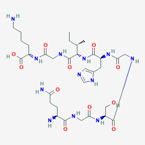 molecular formula C32H54N12O11 B14228367 L-Lysine, L-glutaminylglycyl-L-serylglycyl-L-histidyl-L-isoleucylglycyl- CAS No. 823783-47-7