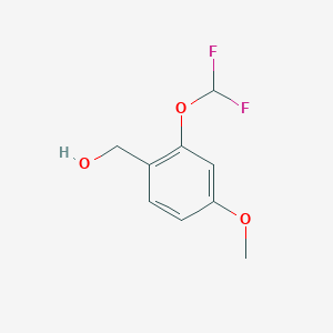 molecular formula C9H10F2O3 B1422839 [2-(Difluoromethoxy)-4-methoxyphenyl]methanol CAS No. 1248209-20-2