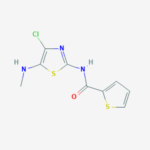 molecular formula C9H8ClN3OS2 B14228399 N-[4-Chloro-5-(methylamino)-1,3-thiazol-2-yl]thiophene-2-carboxamide CAS No. 828920-78-1