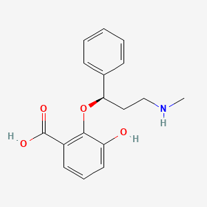 molecular formula C17H19NO4 B14228418 3-hydroxy-2-[(1R)-3-(methylamino)-1-phenylpropoxy]benzoic acid CAS No. 544445-65-0