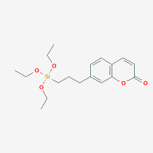 molecular formula C18H26O5Si B14228421 7-[3-(Triethoxysilyl)propyl]-2H-1-benzopyran-2-one CAS No. 511274-79-6