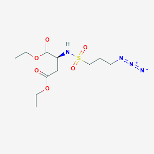 molecular formula C11H20N4O6S B14228467 Diethyl N-(3-azidopropane-1-sulfonyl)-L-aspartate CAS No. 824429-43-8