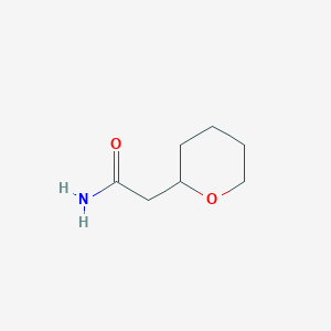 molecular formula C7H13NO2 B1422847 2-(氧杂环-2-基)乙酰胺 CAS No. 98435-78-0