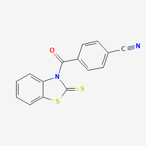 4-(2-Sulfanylidene-1,3-benzothiazole-3(2H)-carbonyl)benzonitrile