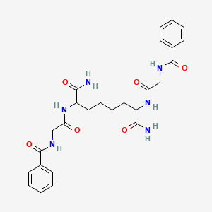 molecular formula C26H32N6O6 B14228511 2,7-Bis[(2-benzamidoacetyl)amino]octanediamide CAS No. 578739-78-3