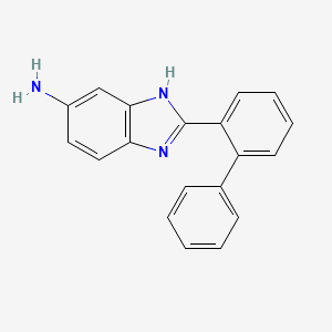 molecular formula C19H15N3 B14228525 1H-Benzimidazol-5-amine, 2-[1,1'-biphenyl]-2-yl- CAS No. 824394-29-8