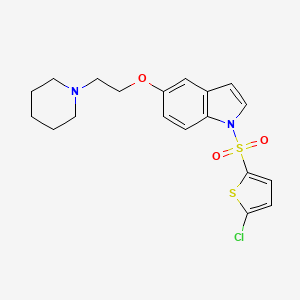 1-(5-Chlorothiophene-2-sulfonyl)-5-[2-(piperidin-1-yl)ethoxy]-1H-indole