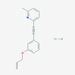 2-Methyl-6-[2-(3-prop-2-enoxyphenyl)ethynyl]pyridine;hydrochloride