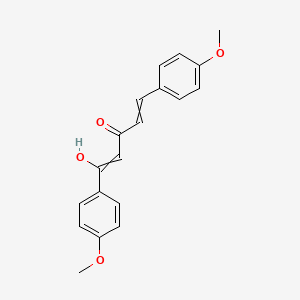 molecular formula C19H18O4 B14228555 1-Hydroxy-1,5-bis(4-methoxyphenyl)penta-1,4-dien-3-one CAS No. 630128-17-5