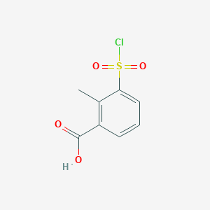 molecular formula C8H7ClO4S B1422856 3-(Chlorosulfonyl)-2-methylbenzoic acid CAS No. 631416-27-8