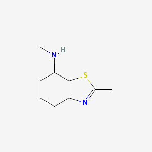 molecular formula C9H14N2S B1422857 N,2-dimethyl-4,5,6,7-tetrahydro-1,3-benzothiazol-7-amine CAS No. 70590-61-3