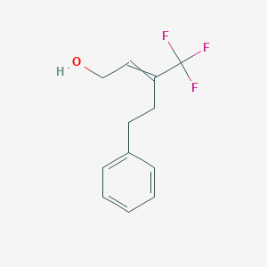 molecular formula C12H13F3O B14228571 5-Phenyl-3-(trifluoromethyl)pent-2-en-1-ol CAS No. 821799-21-7