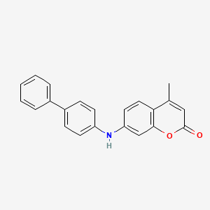 7-[([1,1'-Biphenyl]-4-yl)amino]-4-methyl-2H-1-benzopyran-2-one