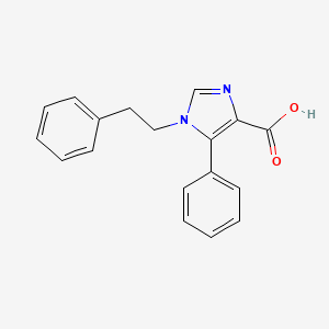 molecular formula C18H16N2O2 B14228576 1-phenethyl-5-phenyl-1H-imidazole-4-carboxylic acid CAS No. 823188-39-2