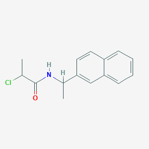 molecular formula C15H16ClNO B1422859 2-氯-N-[1-(萘-2-基)乙基]丙酰胺 CAS No. 1311314-85-8
