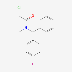 molecular formula C16H15ClFNO B1422860 2-chloro-N-[(4-fluorophenyl)(phenyl)methyl]-N-methylacetamide CAS No. 1334148-04-7