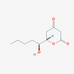 molecular formula C10H16O4 B14228606 (6S)-6-(1-Hydroxypentyl)oxane-2,4-dione CAS No. 827623-59-6