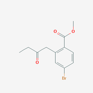 molecular formula C12H13BrO3 B14228609 Methyl 4-bromo-2-(2-oxobutyl)benzoate CAS No. 827324-20-9