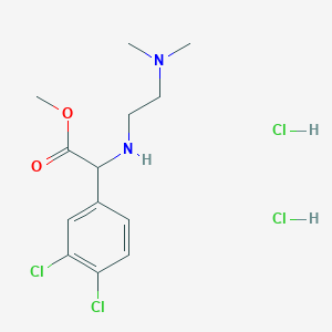 molecular formula C13H20Cl4N2O2 B1422863 Methyl 2-(3,4-dichlorophenyl)-2-{[2-(dimethylamino)ethyl]amino}acetate dihydrochloride CAS No. 1311313-67-3