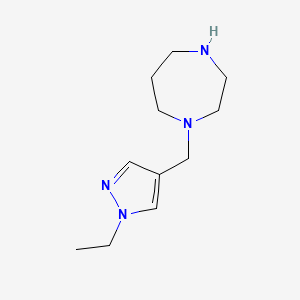 molecular formula C11H20N4 B1422864 1-[(1-ethyl-1H-pyrazol-4-yl)methyl]-1,4-diazepane CAS No. 1250183-30-2