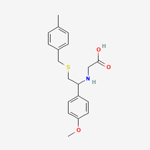 Glycine, N-[1-(4-methoxyphenyl)-2-[[(4-methylphenyl)methyl]thio]ethyl]-